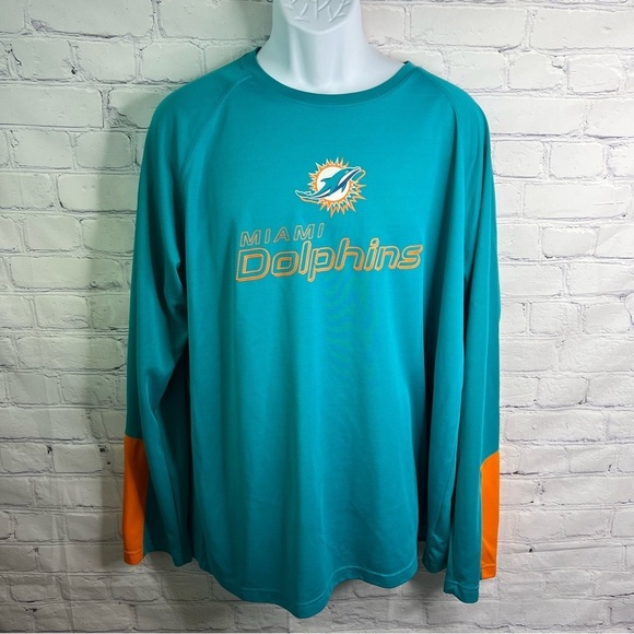 NFL Miami Dolphins Majestic Cool Base Shirt 2XL - Picture 1 of 4
